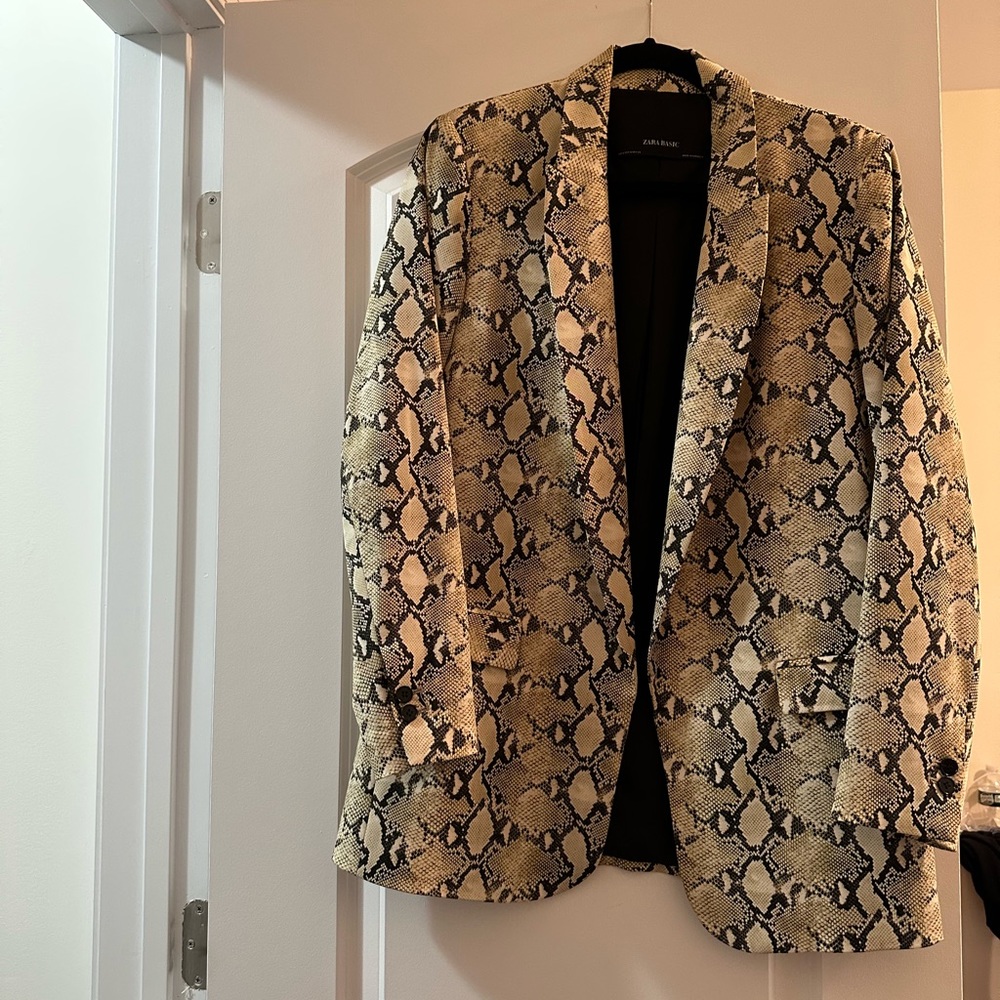 Zara Snakeskin Blazer